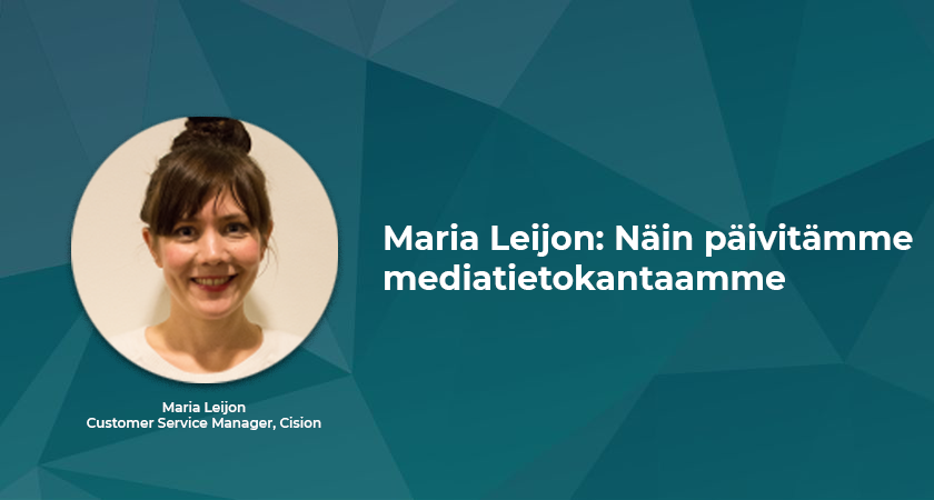 Maria Leijon: Näin päivitämme mediatietokantaamme